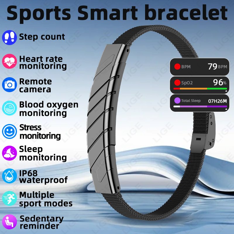 Gymnastic Ring - Pulseira inteligente casual LIGE, rastreador de