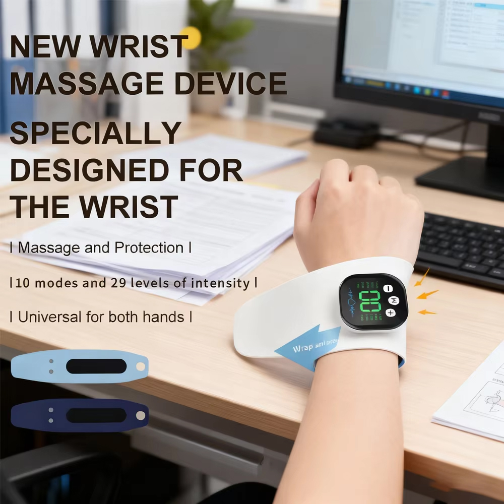 Ems massageador elétrico de pu - Wrist Wraps avaliação e preço