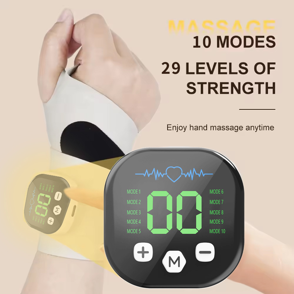 Ems massageador elétrico de pu - Wrist Wraps avaliação e preço