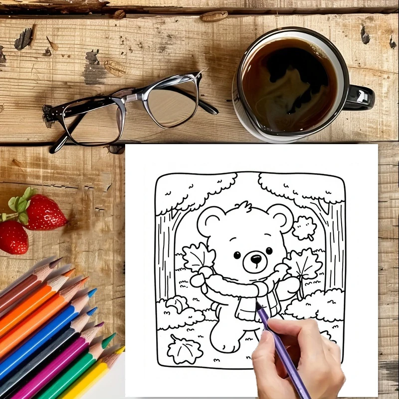 Livro de Colorir Cozy Bear par - Chalk Bag avaliação e preço