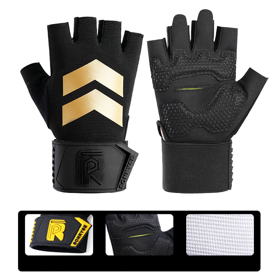 Luvas de fitness sem dedos com - Weightlifting Gloves avaliação e preço