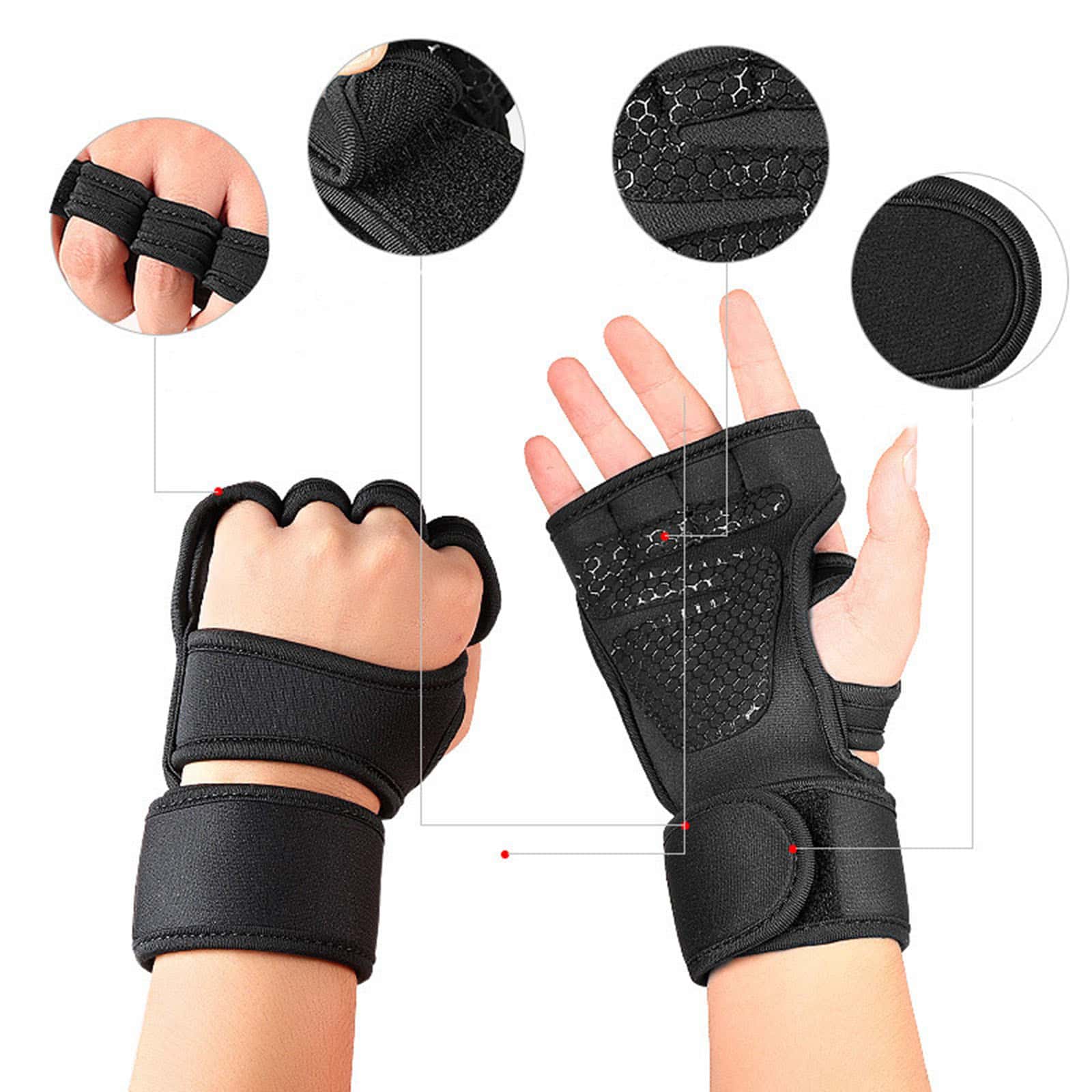 1 par de luvas esportivas para - Weightlifting Gloves avaliação e preço